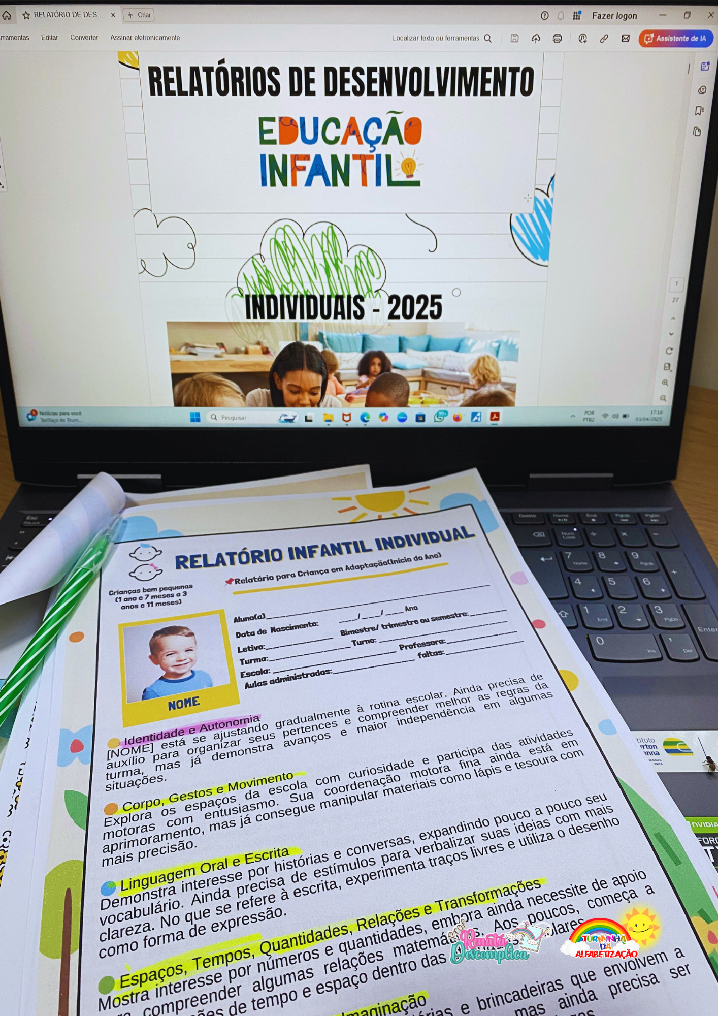 RELATÓRIO DE DESENVOLVIMENTO- EDUCAÇÃO INFANTIL E ESPECIAL | ATUALIZADO 2026 - Imagem 4