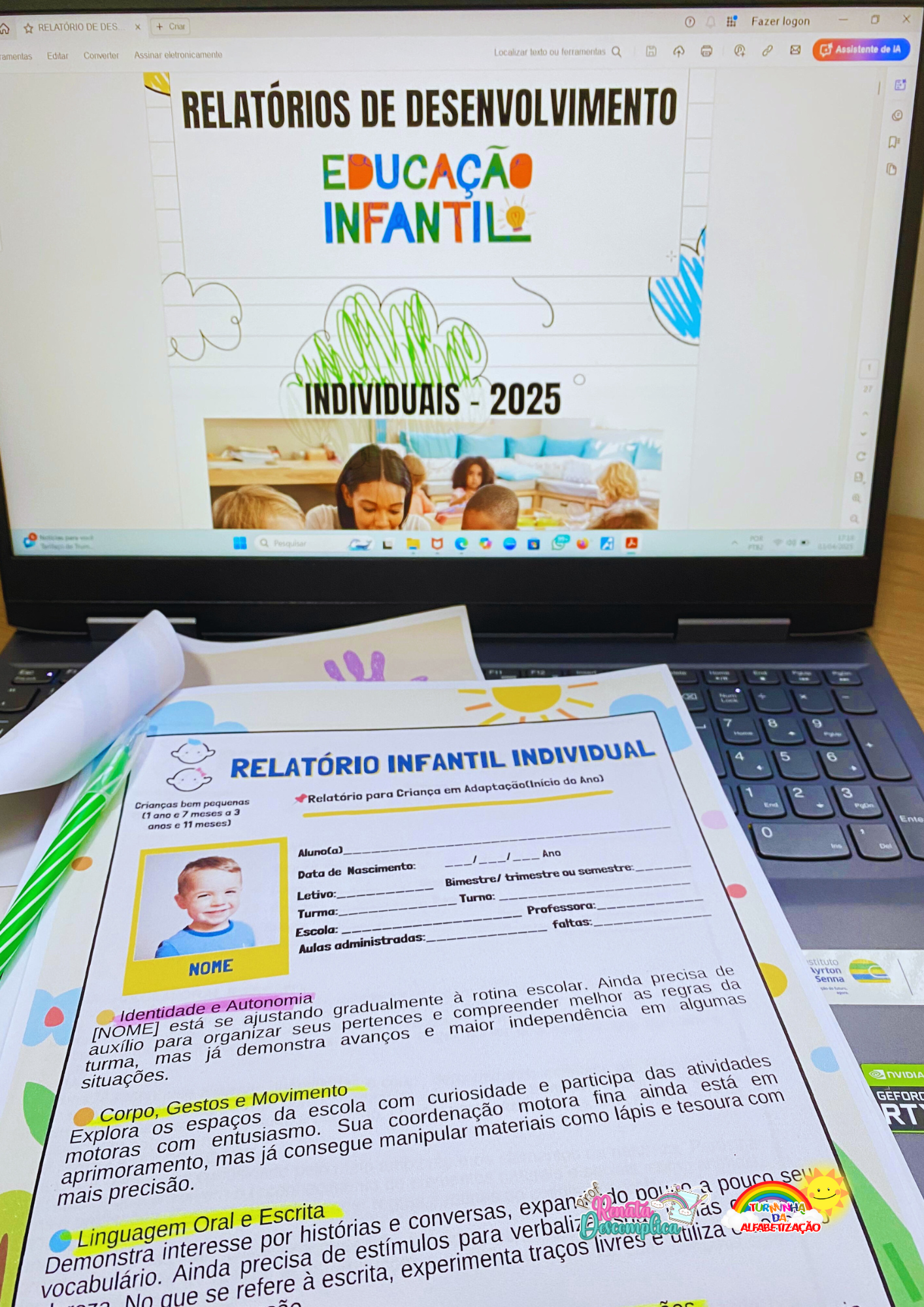 RELATÓRIO DE DESENVOLVIMENTO- EDUCAÇÃO INFANTIL E ESPECIAL | ATUALIZADO 2026 - Imagem 10