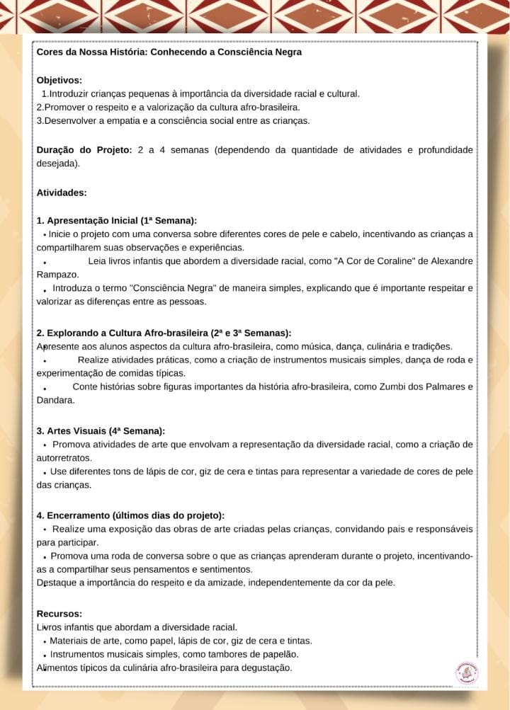 Projeto: Consciência Negra Educação Infantil - Imagem 6