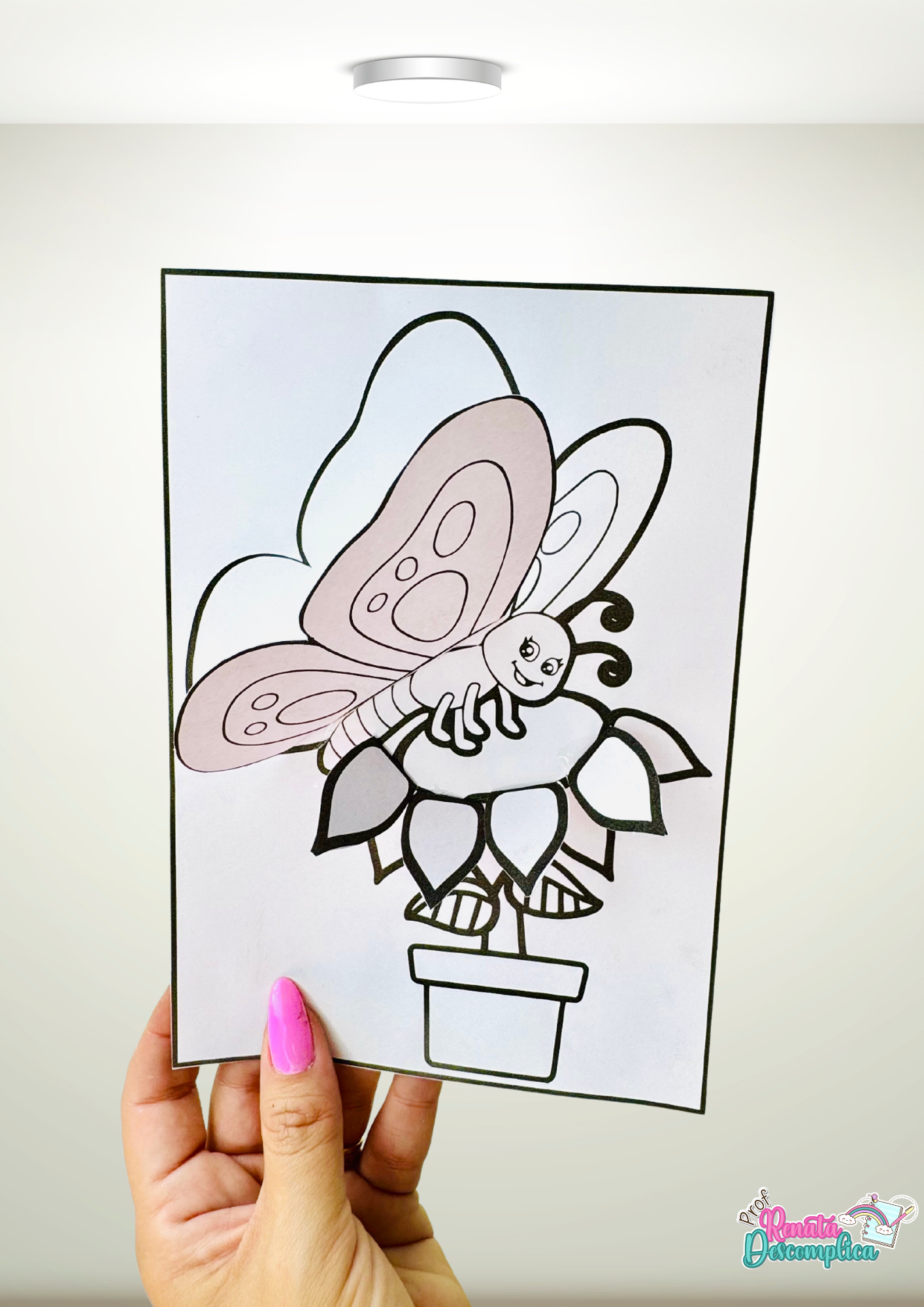 Atividade flor E borboleta Diversão Interativa para as Crianças - Imagem 3