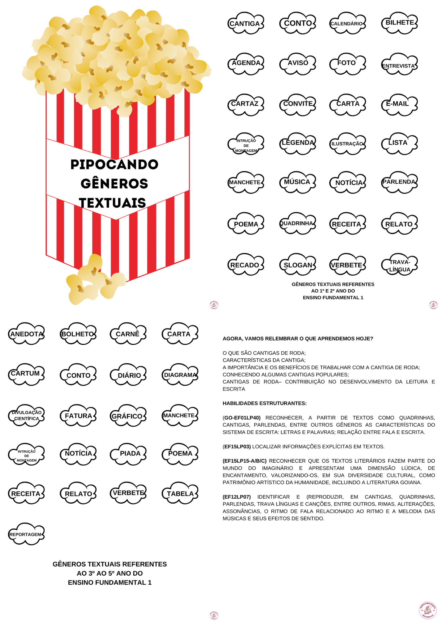 PIPOCANDO GÊNEROS TEXTUAIS+PLANOS DE AULA E ATIVIDADES 🍿 - Imagem 2