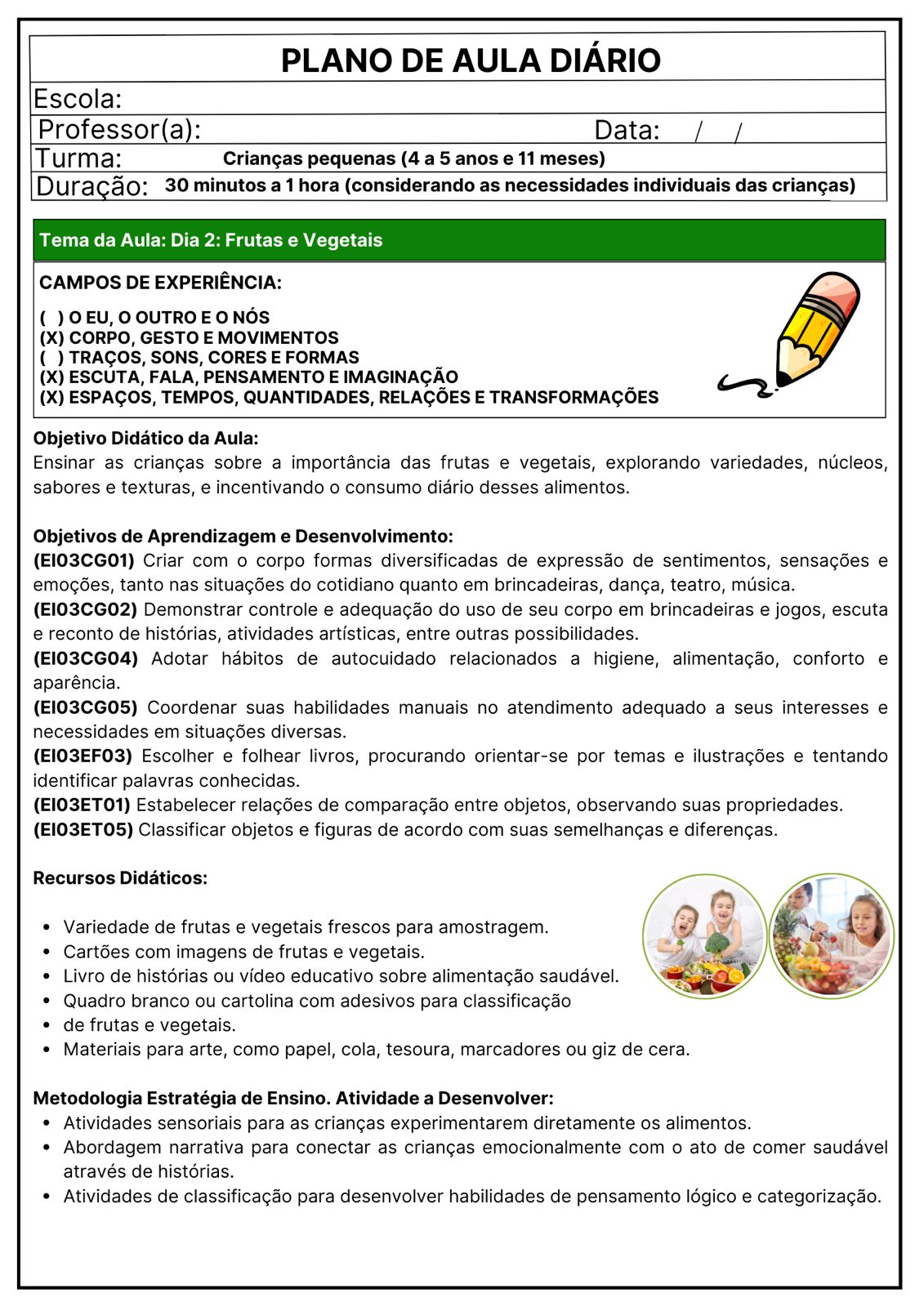 PLANEJAMENTOS DE AULAS DIÁRIOS PRÉ-ESCOLA I E II NOVOS - Imagem 4