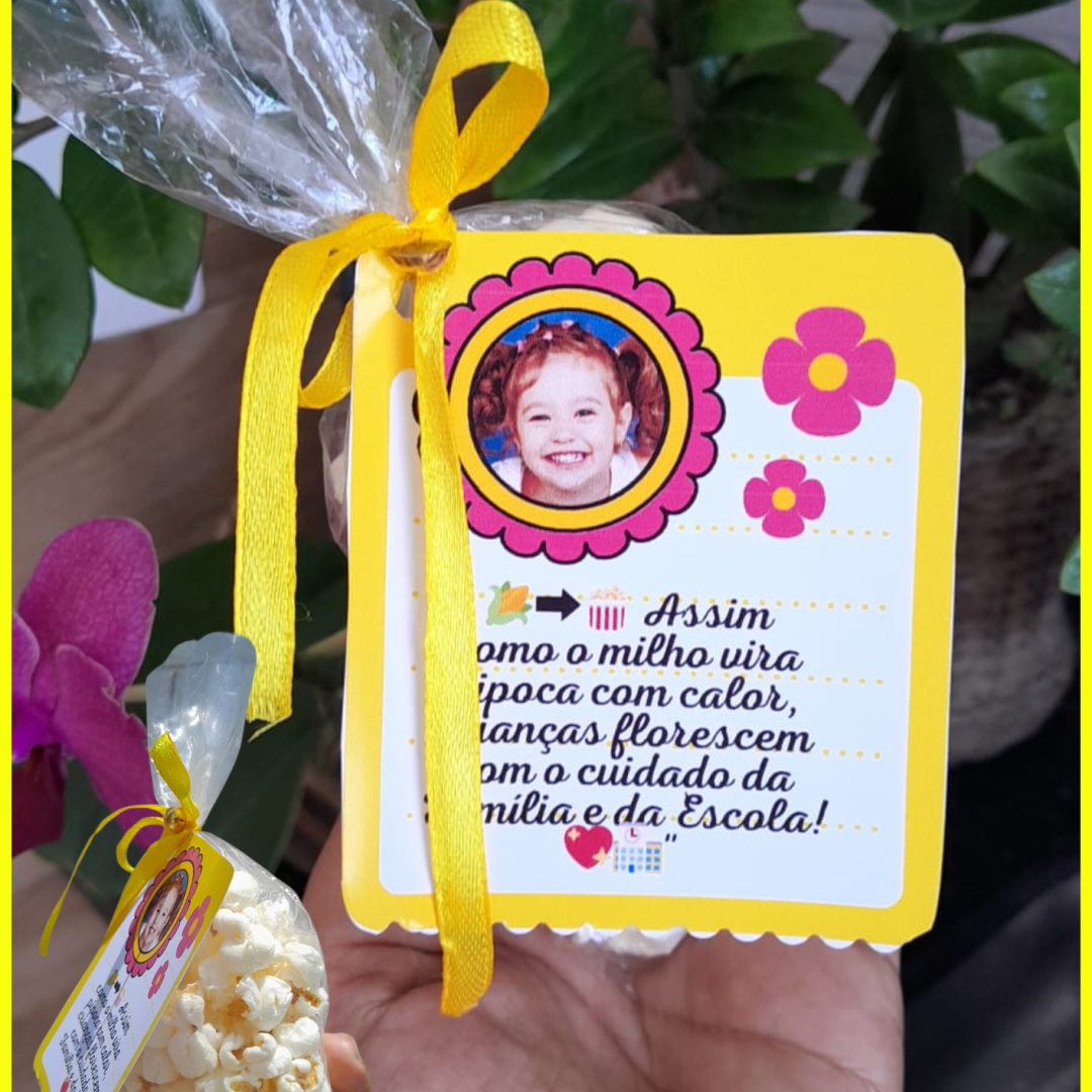 Lembrancinha Especial: Teoria da pipoca Família e Escola Unidas!