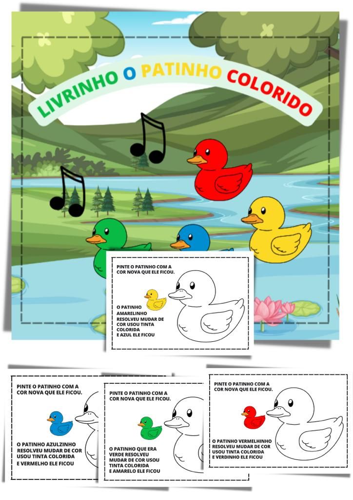 Livrinho o patinho colorido+Luva musical divertida - Imagem 2