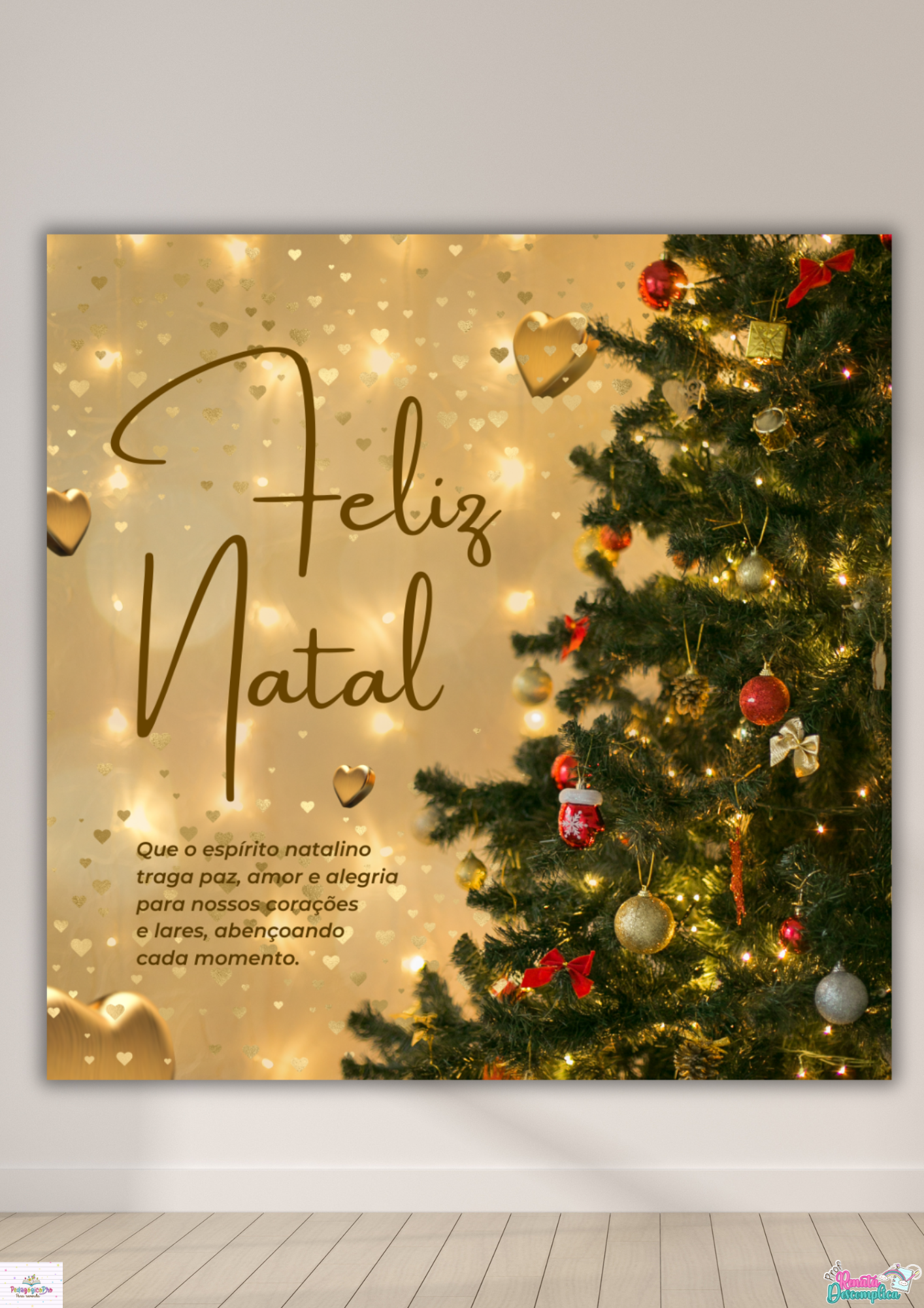 Painel Decoração de Natal Pronto para Impressão para Sua Confraternização!