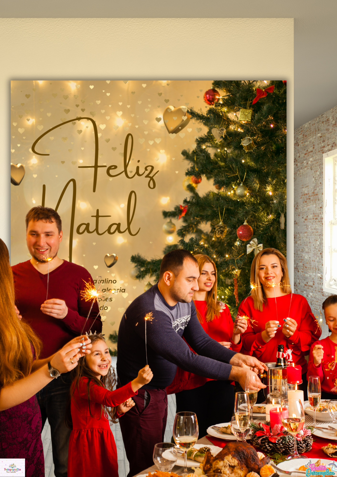 Painel Decoração de Natal Pronto para Impressão para Sua Confraternização! - Imagem 4
