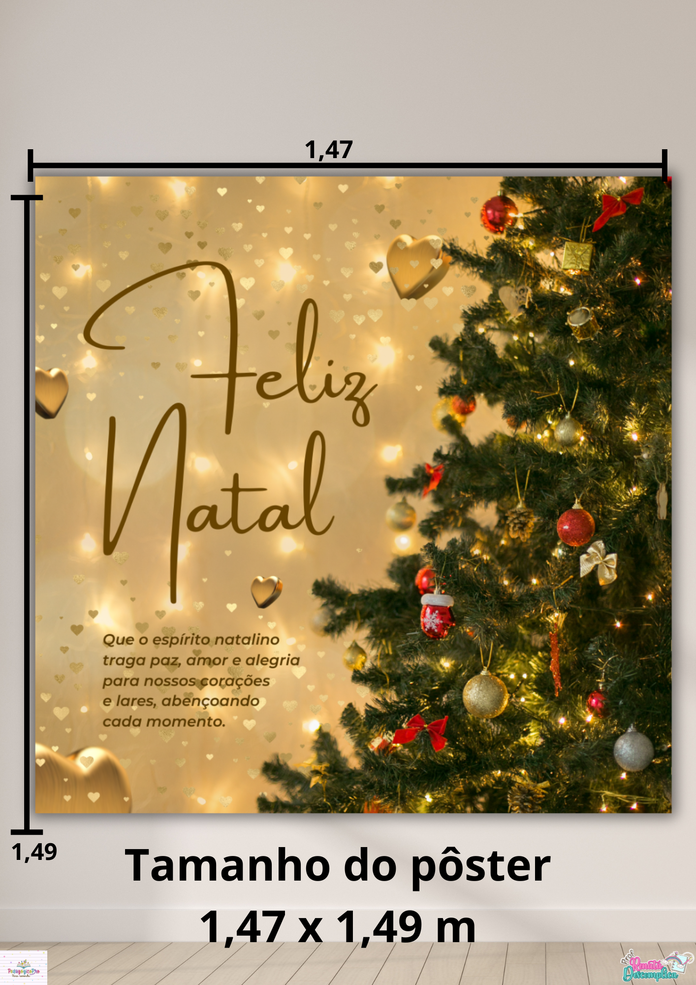 Painel Decoração de Natal Pronto para Impressão para Sua Confraternização! - Imagem 3