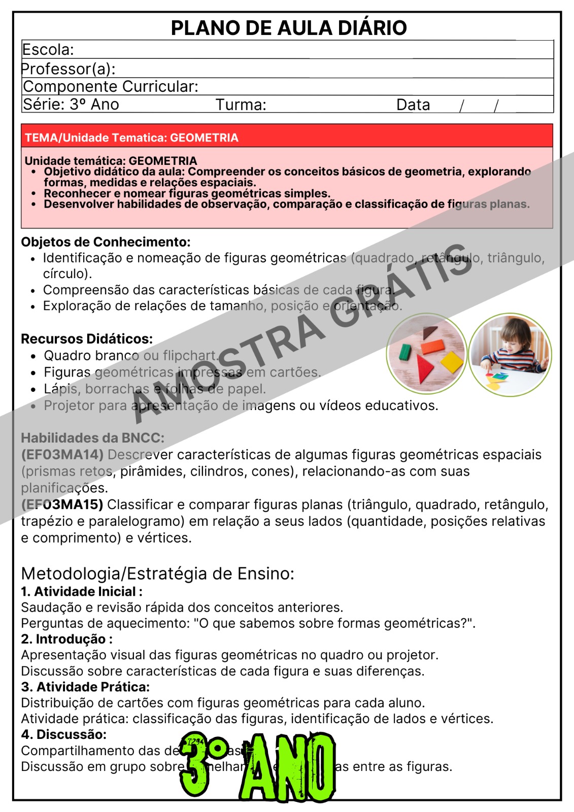 PLANOS DE AULA DIÁRIOS ANUAL 2026 - EDUCAÇÃO INFANTIL E ENSINO FUNDAMENTAL (1º ao 5º Ano) - Imagem 18
