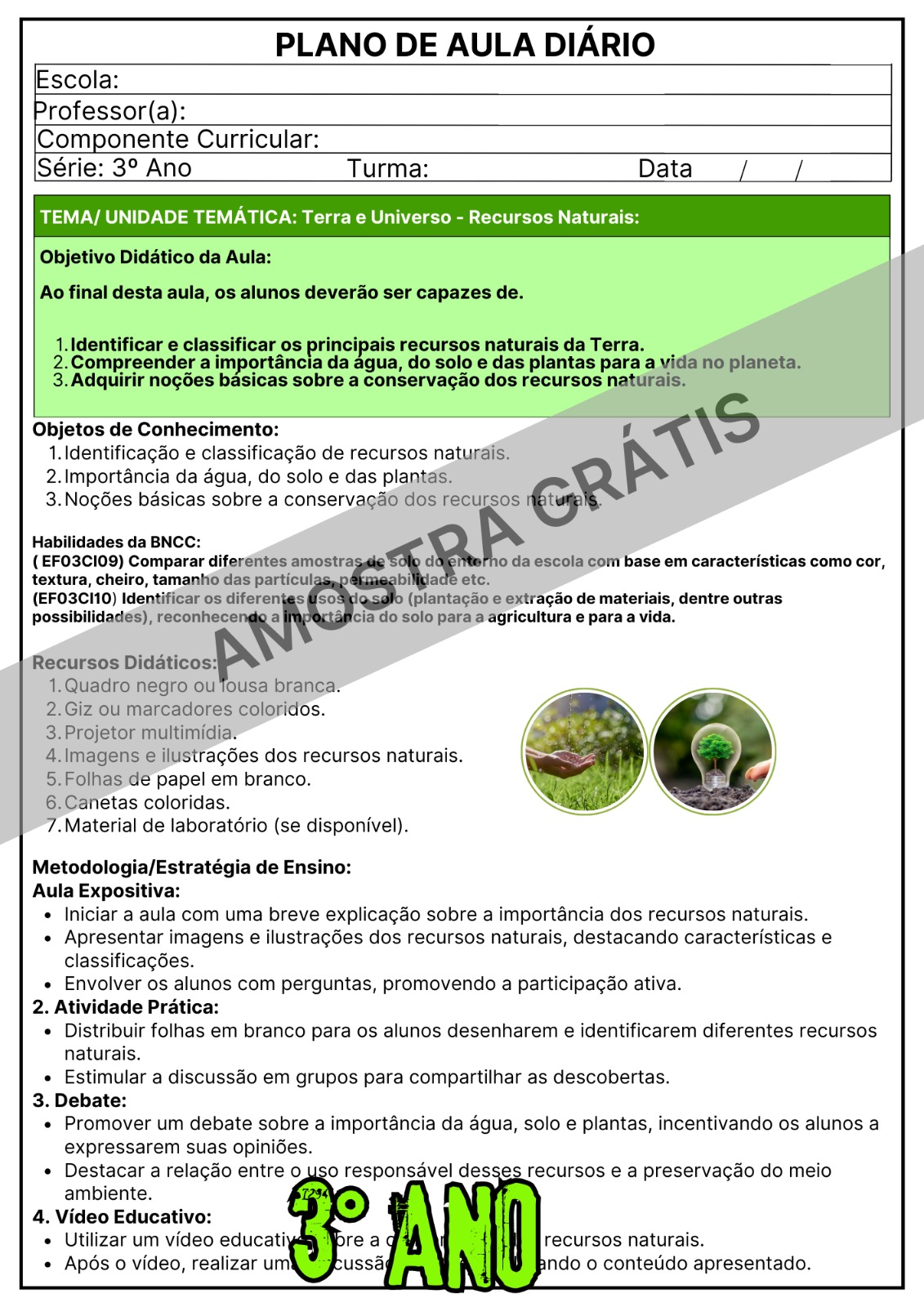 PLANOS DE AULA DIÁRIOS ANUAL 2026 - EDUCAÇÃO INFANTIL E ENSINO FUNDAMENTAL (1º ao 5º Ano) - Imagem 17