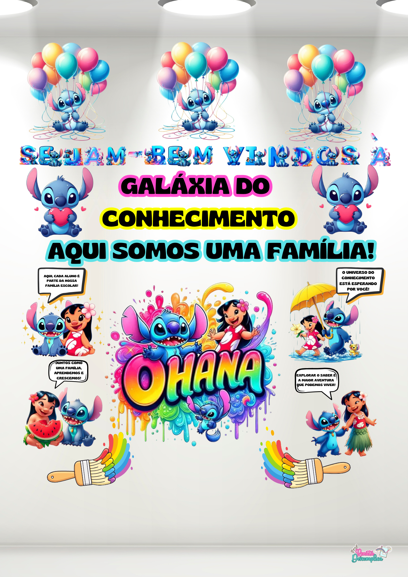 PAINEL VOLTA ÀS AULAS LILO E STITCH
