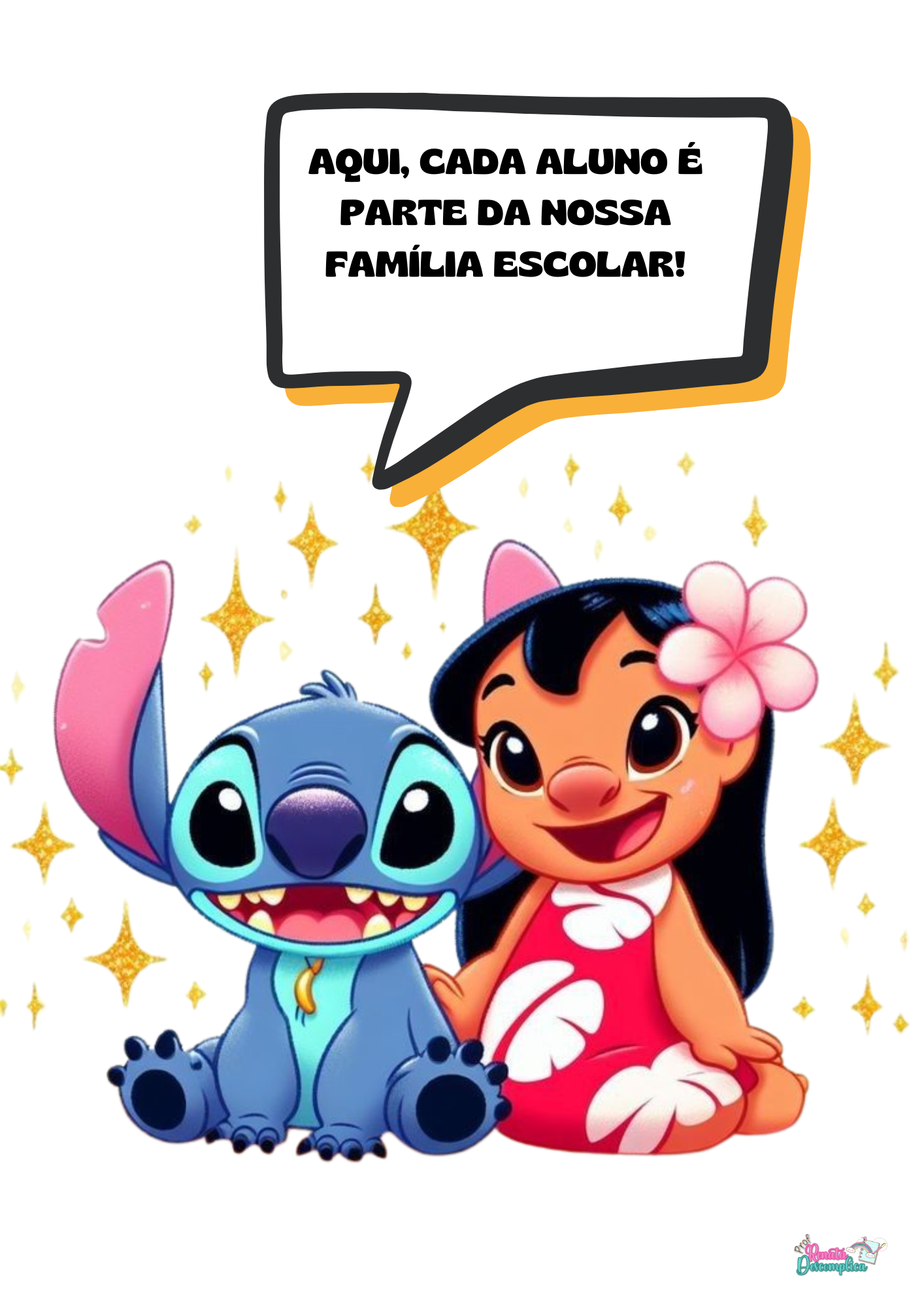 PAINEL VOLTA ÀS AULAS LILO E STITCH - Imagem 6