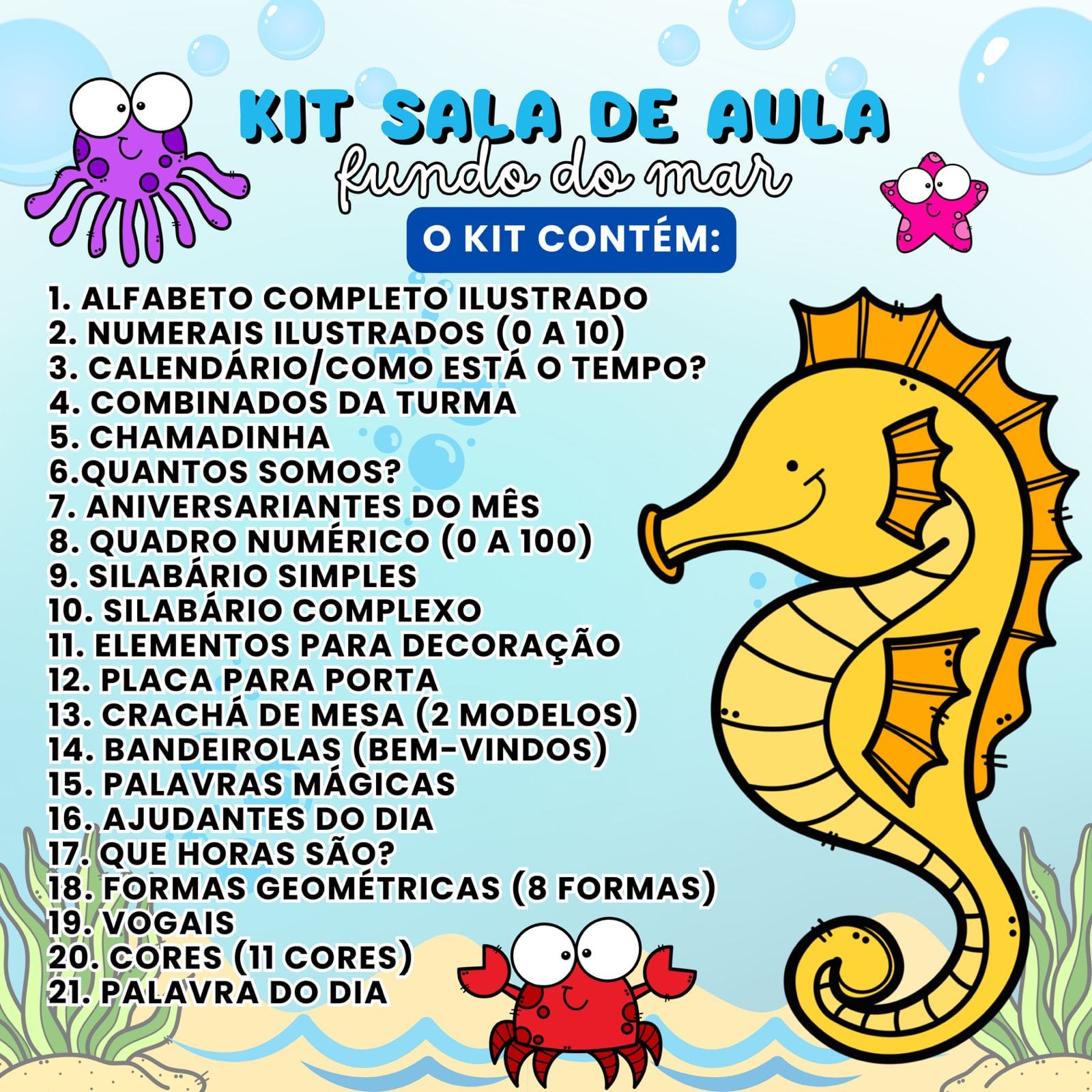 KIT SALA FUNDO DO MAR 2026