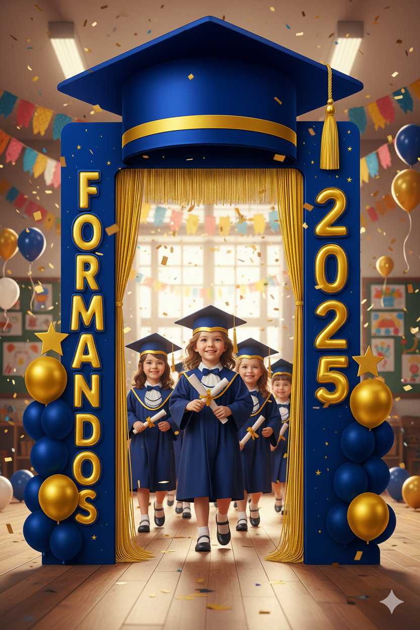 Portal Formandos 2025 Azul Royal + Sacola de Lembrancinha Exclusiva - Imagem 6