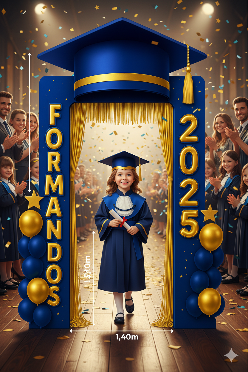 Portal Formandos 2025 Azul Royal + Sacola de Lembrancinha Exclusiva - Imagem 4