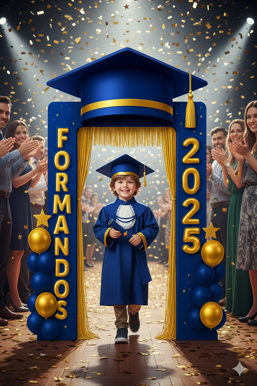 Portal Formandos 2025 Azul Royal + Sacola de Lembrancinha Exclusiva - Imagem 2