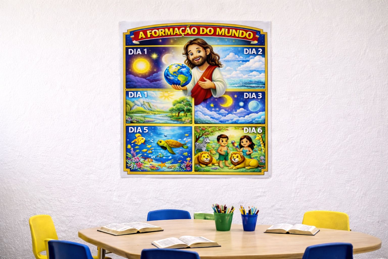 Painel Bíblico Infantil – A Formação do Mundo - Imagem 3