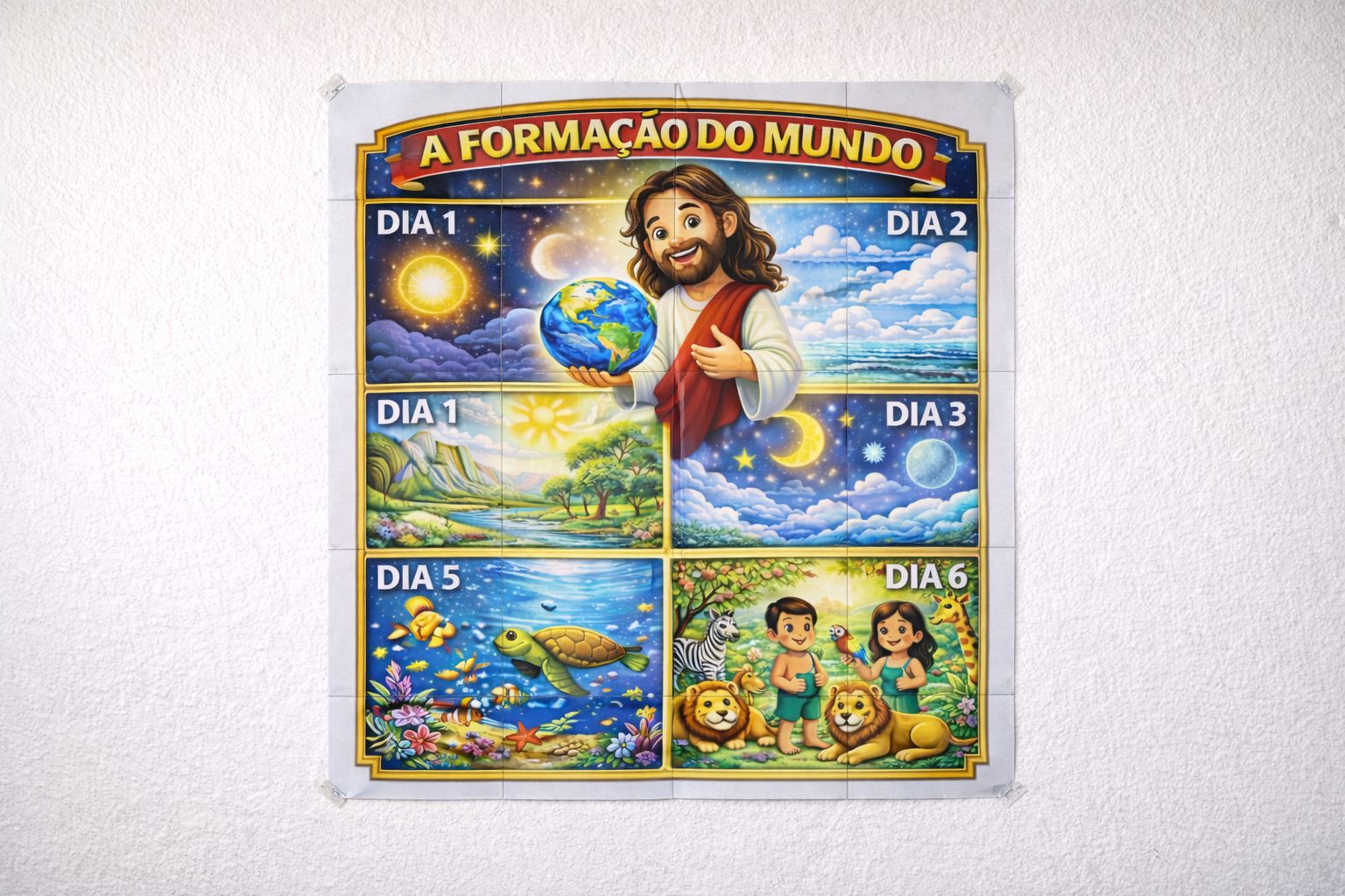Painel Bíblico Infantil – A Formação do Mundo - Imagem 4