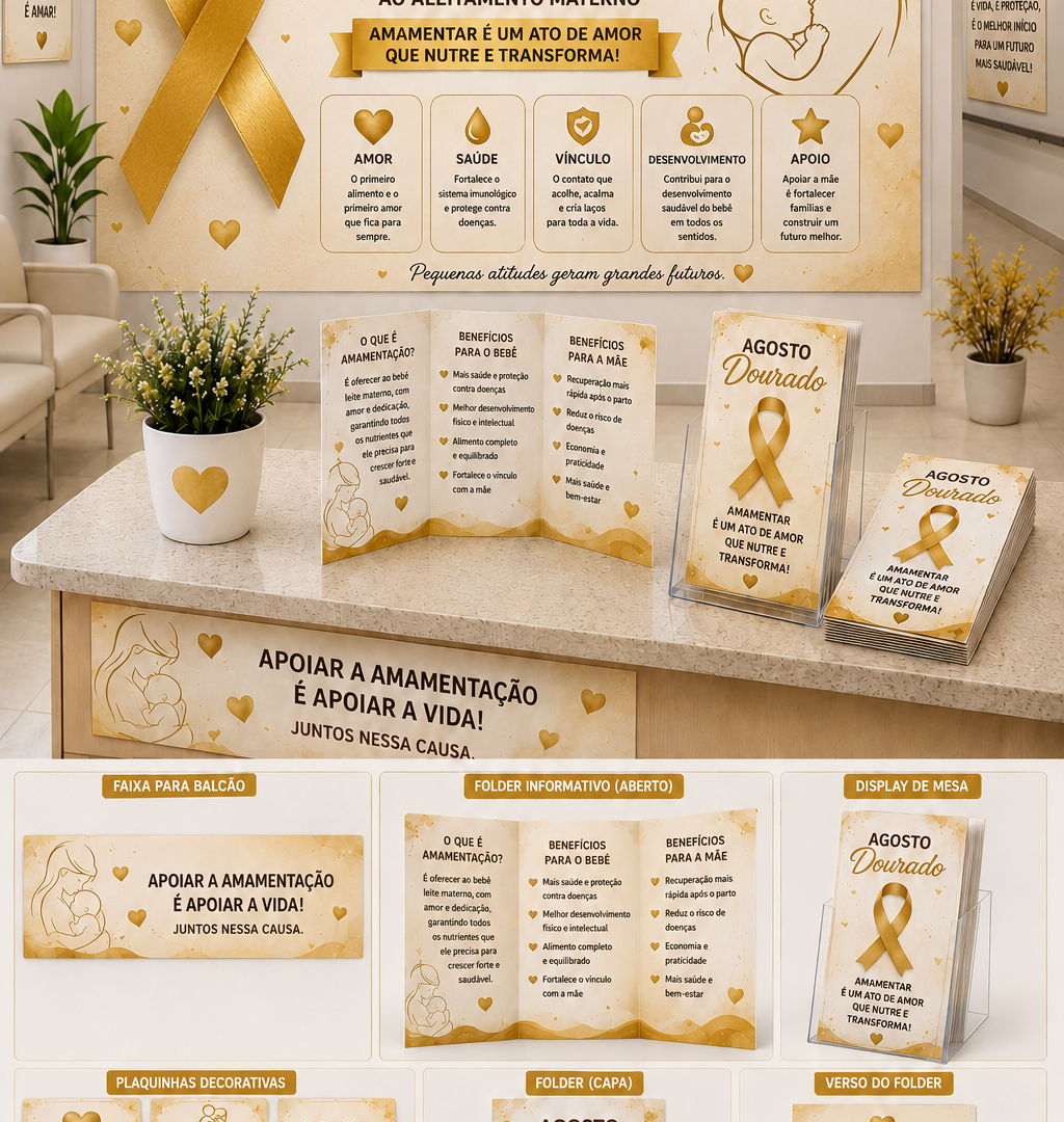 Kit Agosto Dourado Completo