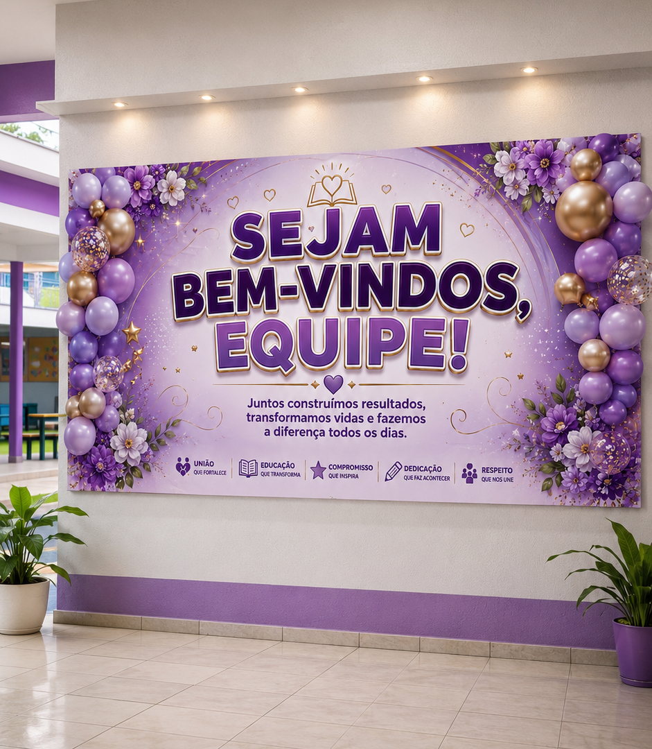 PAINEL SEJAM BEM-VINDOS, EQUIPE!