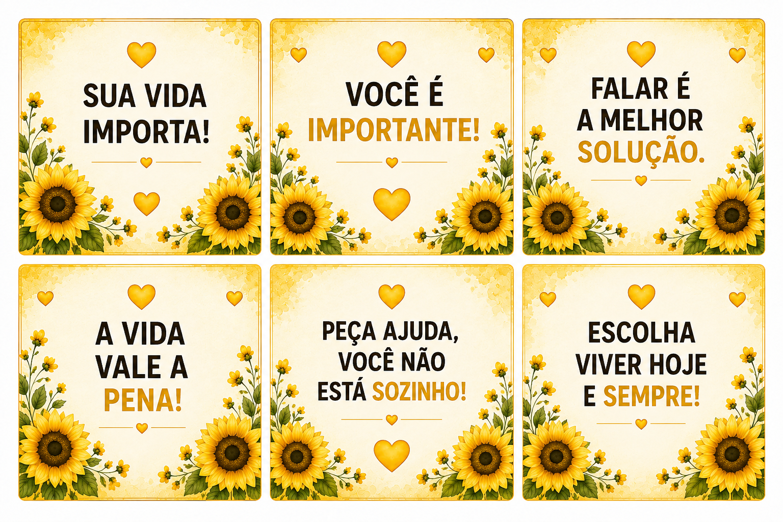 Kit Setembro Amarelo Completo | Painel + Faixa + Folder + Display + Plaquinhas | Decoração para UBS, Empresas, SIPAT, Escolas e Campanhas de Valorização da Vida - Imagem 11
