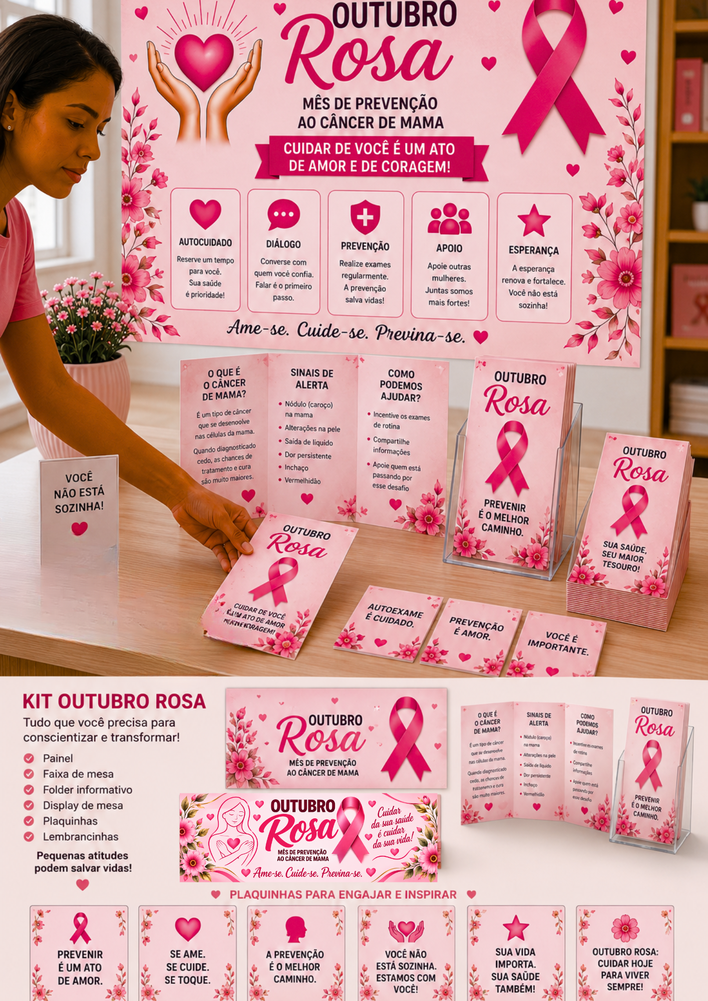 🎀 KIT OUTUBRO ROSA — CAMPANHA COMPLETA 💗 - Imagem 8
